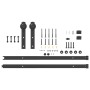 Kit de herrajes para puertas correderas acero negro 200 cm de , Artículos para puertas - Ref: Foro24-4009713, Precio: 65,95 €...