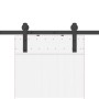 Kit de herrajes para puertas correderas acero negro 200 cm de , Artículos para puertas - Ref: Foro24-4009713, Precio: 65,95 €...