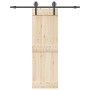 Kit de herrajes para puertas correderas acero negro 183 cm de , Artículos para puertas - Ref: Foro24-4009724, Precio: 52,20 €...