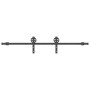 Kit de herrajes para puertas correderas acero negro 183 cm de , Artículos para puertas - Ref: Foro24-4009724, Precio: 52,20 €...