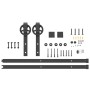 Kit de herrajes para puertas correderas acero negro 183 cm de , Artículos para puertas - Ref: Foro24-4009724, Precio: 52,20 €...