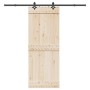 Kit de herrajes para puertas correderas acero negro 213,5 cm de , Artículos para puertas - Ref: Foro24-4009707, Precio: 79,06...