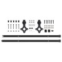 Kit de herrajes para puertas correderas acero negro 213,5 cm de , Artículos para puertas - Ref: Foro24-4009707, Precio: 79,06...