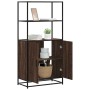 Aparador alto madera de ingeniería y metal marrón roble de , Aparadores - Ref: Foro24-849053, Precio: 106,47 €, Descuento: %