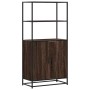 Aparador alto madera de ingeniería y metal marrón roble de , Aparadores - Ref: Foro24-849053, Precio: 106,47 €, Descuento: %