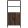 Aparador alto madera de ingeniería y metal marrón roble de , Aparadores - Ref: Foro24-849053, Precio: 106,47 €, Descuento: %