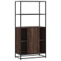 Aparador alto madera de ingeniería y metal marrón roble de , Aparadores - Ref: Foro24-849053, Precio: 106,47 €, Descuento: %
