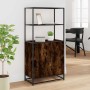 Aparador alto madera de ingeniería y metal 68x35x139 cm de , Aparadores - Ref: Foro24-849051, Precio: 101,41 €, Descuento: %