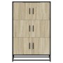 Aparador alto madera de ingeniería y metal Sonoma 68x35x106,5cm de , Aparadores - Ref: Foro24-849070, Precio: 101,93 €, Descu...