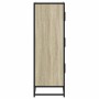 Aparador alto madera de ingeniería y metal Sonoma 68x35x106,5cm de , Aparadores - Ref: Foro24-849070, Precio: 101,93 €, Descu...