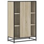Aparador alto madera de ingeniería y metal Sonoma 68x35x106,5cm de , Aparadores - Ref: Foro24-849070, Precio: 101,93 €, Descu...