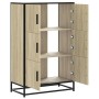 Aparador alto madera de ingeniería y metal Sonoma 68x35x106,5cm de , Aparadores - Ref: Foro24-849070, Precio: 101,93 €, Descu...