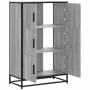 Aparador alto madera de ingeniería y metal gris Sonoma de , Aparadores - Ref: Foro24-849072, Precio: 106,12 €, Descuento: %