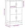 Aparador alto madera de ingeniería y metal gris Sonoma de , Aparadores - Ref: Foro24-849072, Precio: 106,12 €, Descuento: %