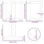 Patas de mesa centro forma T 2uds acero natural 30x25x(30-31)cm de , Patas para mesas - Ref: Foro24-4013003, Precio: 71,18 €,...