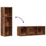 Estantería madera de ingeniería envejecida 36x30x114 cm de , Librerías y estanterías - Ref: Foro24-855774, Precio: 46,00 €, D...
