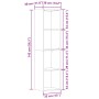 Estantería de madera ingeniería madera envejecida 36x30x143 cm de , Librerías y estanterías - Ref: Foro24-855776, Precio: 57,...