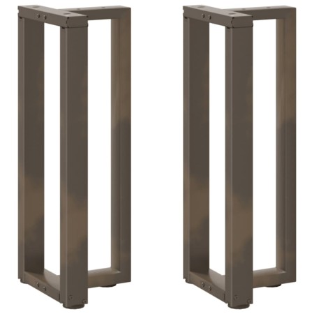 Patas mesa consola forma T 2 uds acero natural 25x28x(72-73) cm de , Patas para mesas - Ref: Foro24-4013043, Precio: 91,20 €,...