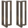 Patas mesa consola forma T 2 uds acero natural 25x28x(72-73) cm de , Patas para mesas - Ref: Foro24-4013043, Precio: 91,20 €,...