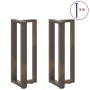 Patas mesa consola forma T 2 uds acero natural 25x28x(72-73) cm de , Patas para mesas - Ref: Foro24-4013043, Precio: 91,20 €,...