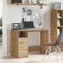Escritorio de madera de ingeniería roble artisan 102x76x50 cm de , Escritorios - Ref: Foro24-855853, Precio: 106,95 €, Descue...