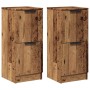 Aparadores 2 uds madera ingeniería madera envejecida 30x30x70cm de , Aparadores - Ref: Foro24-856960, Precio: 68,44 €, Descue...