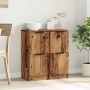 Aparadores 2 uds madera ingeniería madera envejecida 30x30x70cm de , Aparadores - Ref: Foro24-856960, Precio: 68,44 €, Descue...