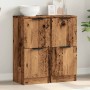 Aparadores 2 uds madera ingeniería madera envejecida 30x30x70cm de , Aparadores - Ref: Foro24-856960, Precio: 68,44 €, Descue...