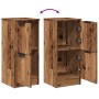 Aparadores 2 uds madera ingeniería madera envejecida 30x30x70cm de , Aparadores - Ref: Foro24-856960, Precio: 68,44 €, Descue...
