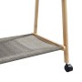 Perchero con estantes y ruedas 96x45,5x155,5 cm bambú de , Organizadores de vestidores y perchas de barra - Ref: Foro24-40089...