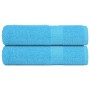 Toallas de mano 2 uds 100% algodón turquesa 50x100 cm 360 gsm de , Toallas - Ref: Foro24-136974, Precio: 21,62 €, Descuento: %
