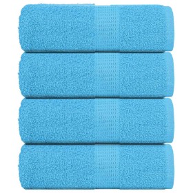 Toallas 4 unidades 100% algodón turquesa 30x30 cm 360 gsm de , Toallas - Ref: Foro24-136969, Precio: 13,38 €, Descuento: %