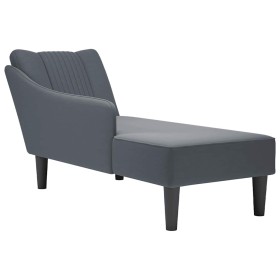 Chaise longue con reposabrazos derecho terciopelo gris claro de , Divanes - Ref: Foro24-4009793, Precio: 116,34 €, Descuento: %