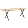 Patas para mesa comedor forma X 2uds acero natural 80x(72-73)cm de , Patas para mesas - Ref: Foro24-4012923, Precio: 60,78 €,...