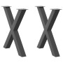 Patas para mesa de comedor en forma de X 2 uds antracita acero de , Patas para mesas - Ref: Foro24-4012982, Precio: 133,75 €,...