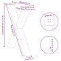 Patas para mesa de comedor en forma de X 2 uds antracita acero de , Patas para mesas - Ref: Foro24-4012982, Precio: 133,75 €,...