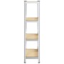 Estantería de acero y MDF 80x40x160 cm plateado de , Estanterías industriales - Ref: Foro24-4016932, Precio: 40,31 €, Descuen...