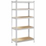 Estantería resistente 5 niveles madera de ingeniería y acero de , Estanterías industriales - Ref: Foro24-4016958, Precio: 59,...