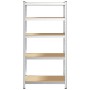 Estantería resistente 5 niveles madera de ingeniería y acero de , Estanterías industriales - Ref: Foro24-4016958, Precio: 59,...