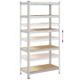 Estantería resistente 5 niveles madera de ingeniería y acero de , Estanterías industriales - Ref: Foro24-4016958, Precio: 59,...