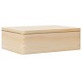 Caja de madera con tapa madera maciza de pino 40x30x13 cm de , Cestas para almacenaje - Ref: Foro24-4017389, Precio: 43,27 €,...