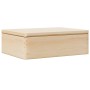 Caja de madera con tapa madera maciza de pino 40x30x13 cm de , Cestas para almacenaje - Ref: Foro24-4017389, Precio: 43,27 €,...