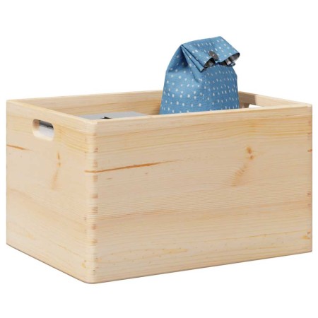 Caja de madera con asas madera maciza pino 40x30x23 cm de , Cestas para almacenaje - Ref: Foro24-4017394, Precio: 39,85 €, De...