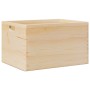Caja de madera con asas madera maciza pino 40x30x23 cm de , Cestas para almacenaje - Ref: Foro24-4017394, Precio: 39,85 €, De...