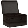 Caja de madera con tapa madera maciza de pino negra 40x30x23 cm de , Cestas para almacenaje - Ref: Foro24-4017396, Precio: 54...