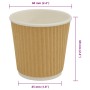 Tazas de café de papel 1000 uds 4oz 100ml marrón de , Vasos desechables - Ref: Foro24-4102798, Precio: 67,35 €, Descuento: %