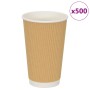 Tazas de café de papel 500 uds 16oz 400ml marrón de , Vasos desechables - Ref: Foro24-4102801, Precio: 81,65 €, Descuento: %