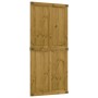 Puerta de granero CORONA madera maciza pino 100x210 cm de , Puertas - Ref: Foro24-4103418, Precio: 263,21 €, Descuento: %