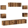 Conjunto de mueble de TV 7 piezas montado la pared madera vieja de , Muebles TV - Ref: Foro24-3329209, Precio: 217,52 €, Desc...