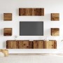 Conjunto de mueble de TV 7 piezas montado la pared madera vieja de , Muebles TV - Ref: Foro24-3329209, Precio: 217,52 €, Desc...
